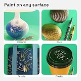 ARTISTRO 2 Gold Silver Metallic Paint Pens 0.7mm EF Tip for Rock Ceramic Wood view 2