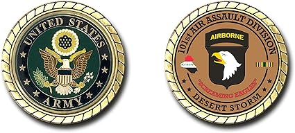 Amazon Com 101st Airborne Division Desert Storm Challenge Coin Officially Licensed Toys Games