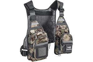 Bassdash FV08 Ultra Lightweight Fly Fishing Vest for Men and Women Portable Chest Pack One Size Fits Most