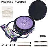 LEKATO 6 Inch Steel Tongue Drum D Key with Carry Bag Lavender view 8