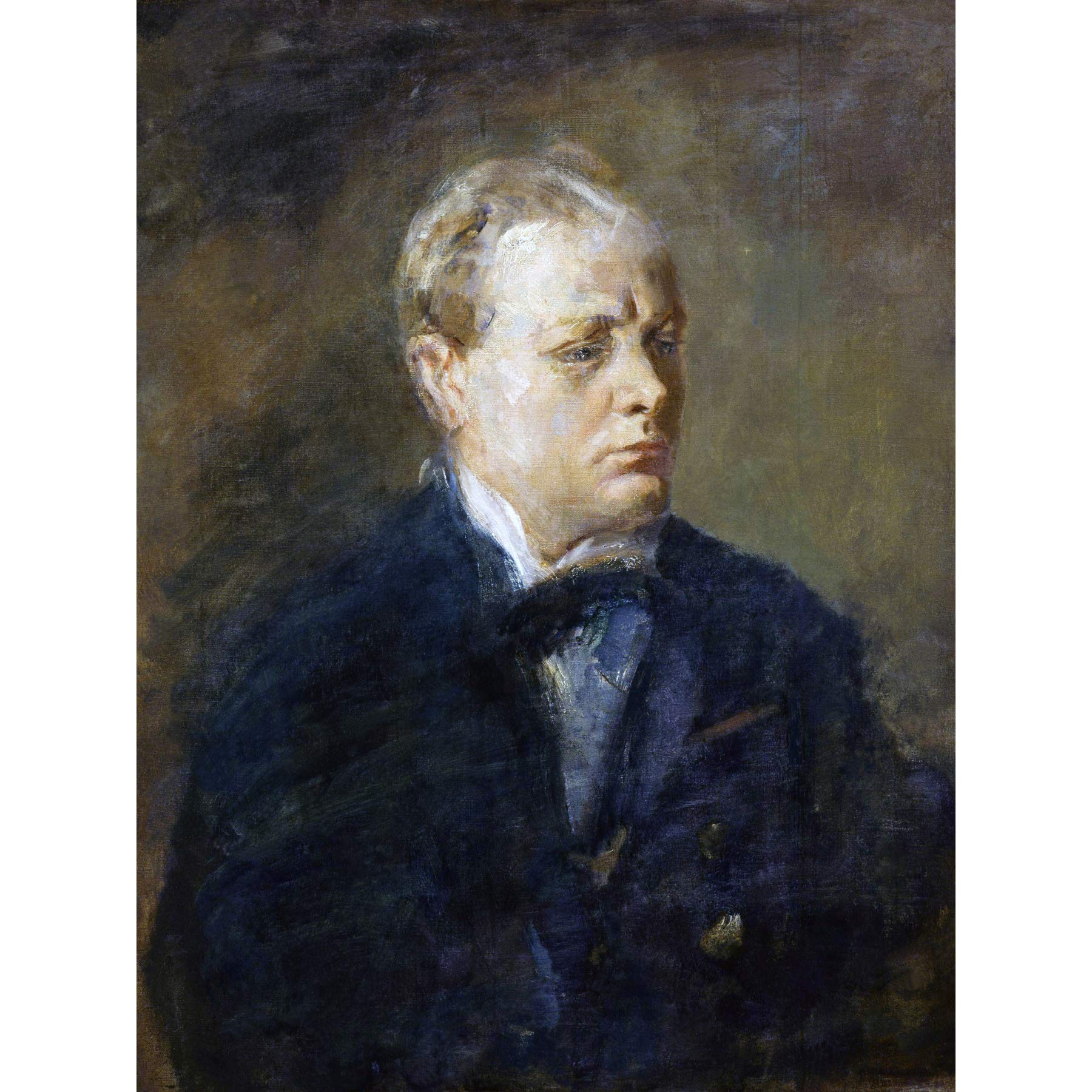 Mcevoy Portrait Sir Winston Churchill Painting Large Print Poster Wall Art Decor Picture