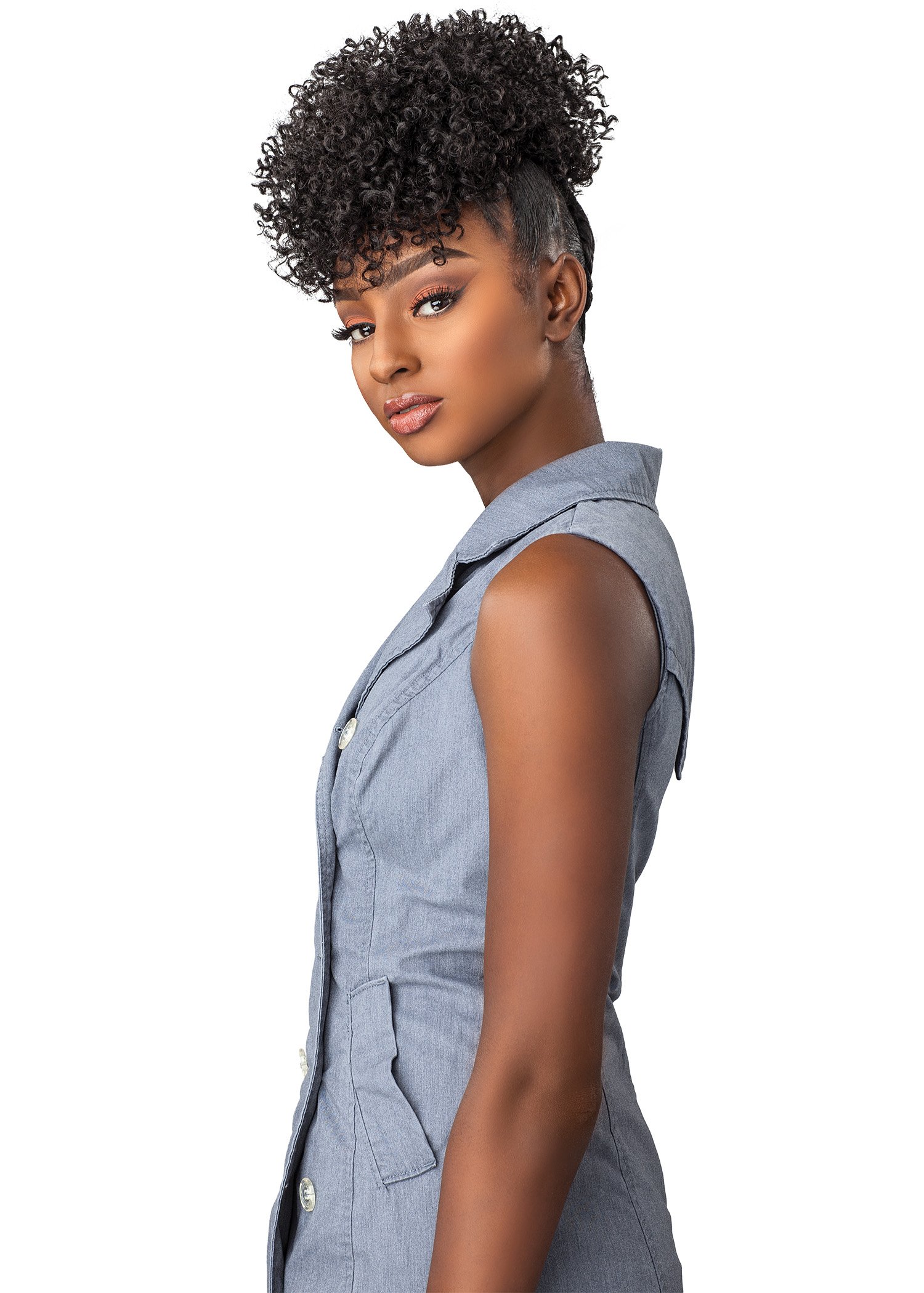 Sensationnel Curls Kinks & Co Kinky 4B-4C Instant Drawstring Ponytail - Ip Game Changer (2 [Darkest Brown])