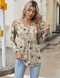 Zeagoo Long Sleeve Summer Tops for Women Floral