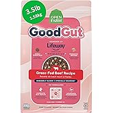 Open Farm GoodGut Dry Dog Food, Grass Fed Beef w.Probiotics, 3.5lb Bag | Vet-Formulated, Supports Digestive Function, Freeze Dried Raw Cubes, 100% Traceable Ingredients, Non-GMO Fruits &amp; Veggies.