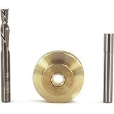 Whiteside Solid Brass Inlay Set, 1/4" D, 9501