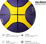 Molten GR Premium Rubber Basketball Size 7 Purple Yellow Indoor Outdoor view 3