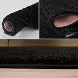 THE RUGS Living Room Round Shag Rug 120 cm Black 30 mm Thick 100% Polypropylene view 5