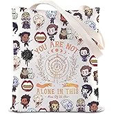 KUIYAI BG3 Inspired Tote Bag Astarion Lover High Elf Gaming Gift Astarion Rogue Gift You Are Not Alone In This Canvas Bag For Gamer (AloneInThisTS-US)