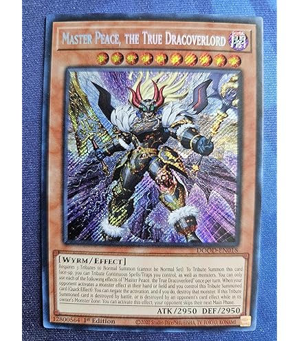 yugioh card with longest text Amazon.com: Master Peace, The True Dracoslaying King - BLMM-EN127 - Secret  Rare