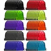 GoodtoU Drawstring Backpack Bulk, 100 Pcs Draw String Bags Cinch Bag Drawstring Gym Bag Sackpack Bags for Women Men, 10 Colors