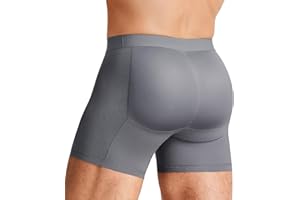 TAILONG Men Padded Underwear Boxer Briefs Tummy Control Body Shaper Shapewear Enhance Butt Lifter