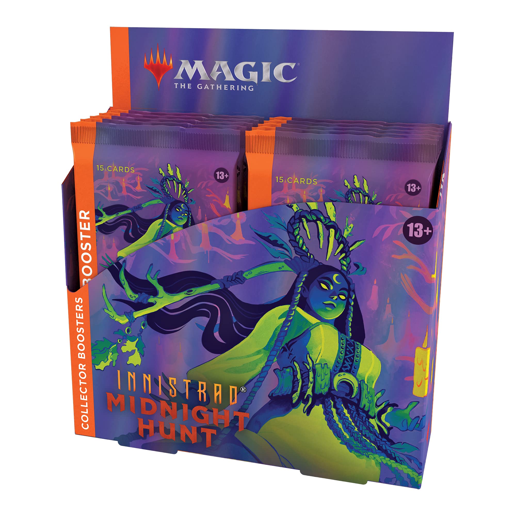 Magic The Gathering,Multicolor,C89540000 Innistrad Midnight Hunt Collector Booster Display of 12 Booster Packs