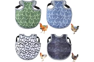 Chicken Saddle for Hens, Laelr 4 PCS Chicken Apron Back Protector for Hens, Waterproof Hen Saddle Chicken Vest with Adjustabl