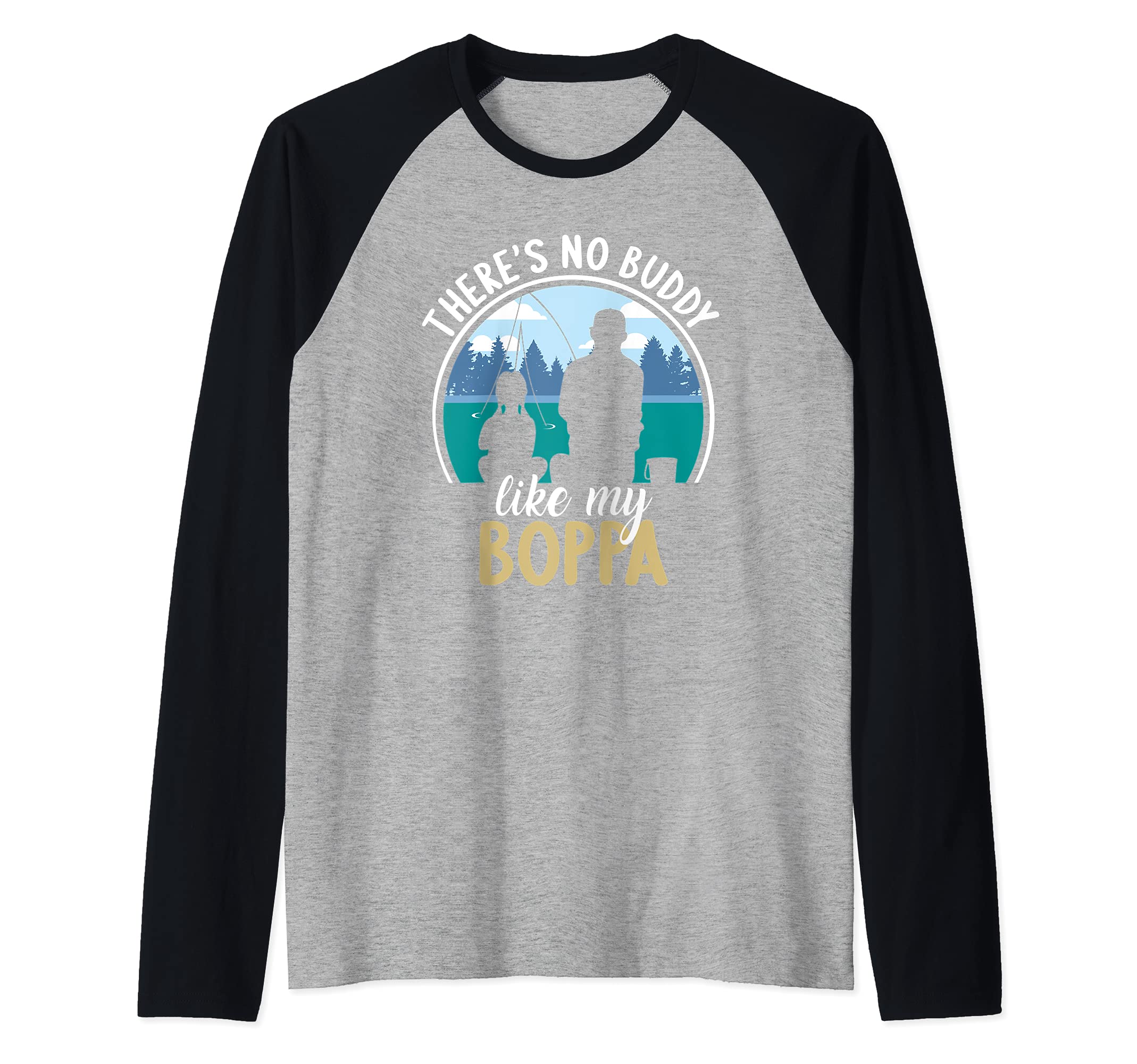 BOPPA Granddaughter friends forever fishing together Raglan Baseball Tee