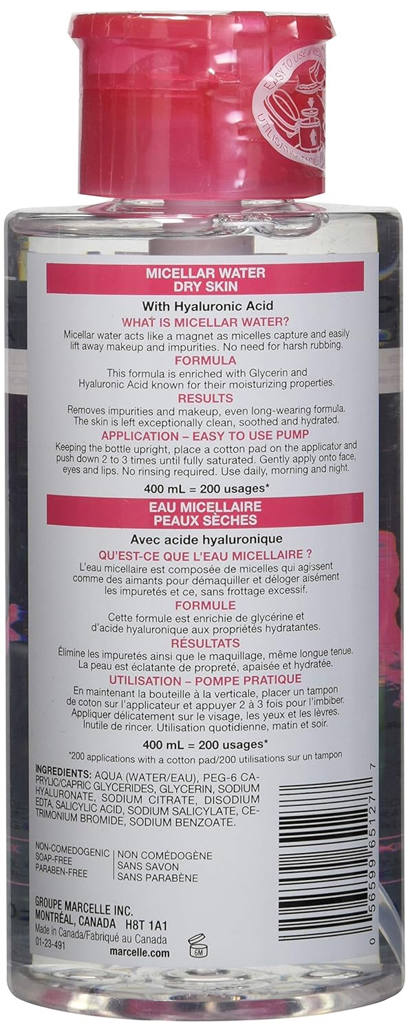 marcelle micellar water dry skin