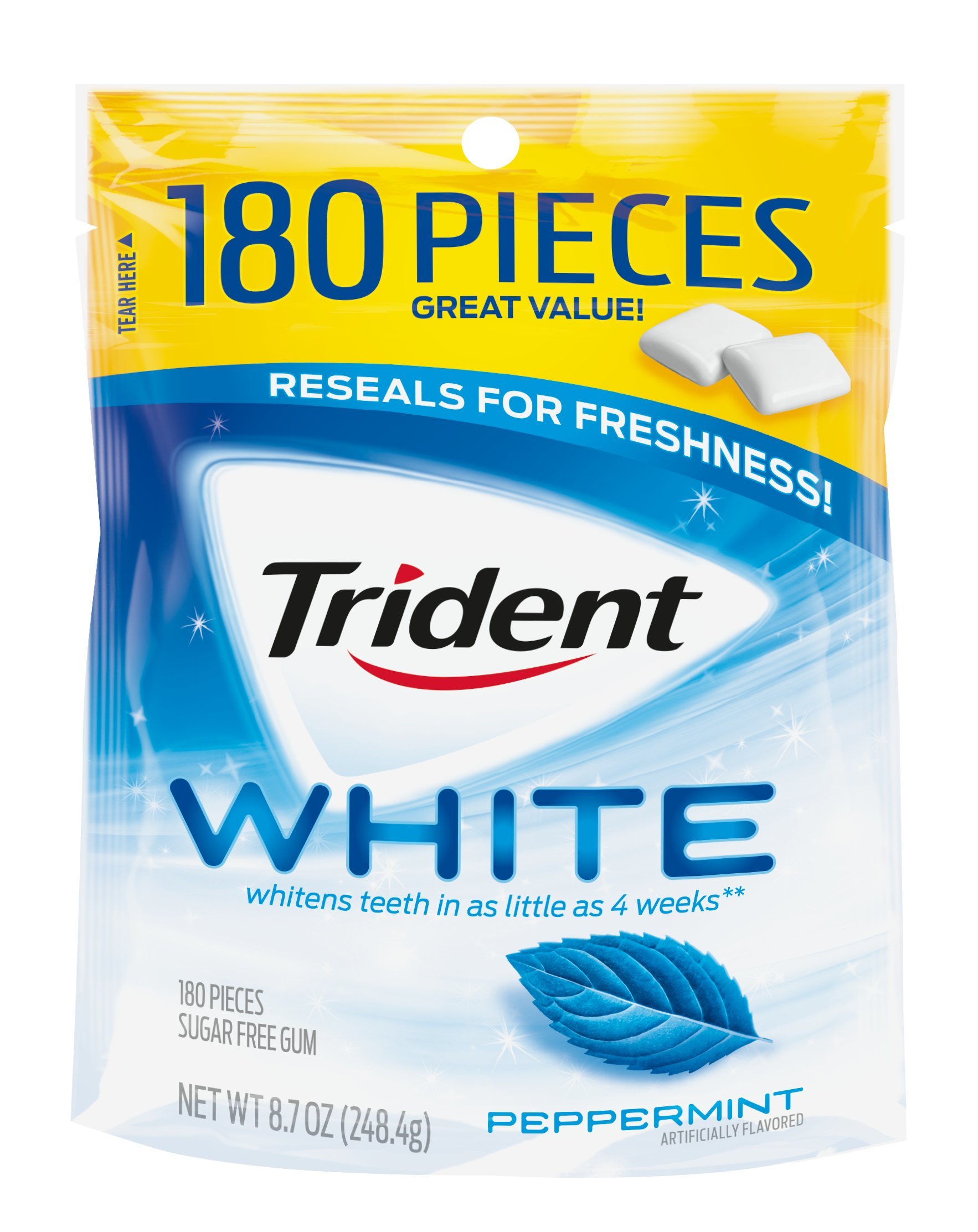 ORBIT Gum WHITE Spearmint Sugarfree Chewing Gum, 8.8