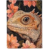 BIWOTU Aesthetic Lizard Blanket - Super Soft, Cozy, Lightweight Flannel Throw - Warm, Anti-Pilling Plush Blanket for Couch, Bed, Office, Travel, Outdoor Unisex Gift for Adult - 50×60in