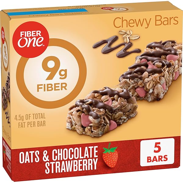 FIBER ONE CHEWY BARS, OATS AND CHOCOLATE STRAWBERRY,...