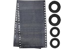 Ostlttyn Zero Gravity Chair Replacement Fabric with Bungee Cord Kit, 19 Inch Wide Repair Cloth with Replacement Cord for Anti Gravity Outdoor Recliner Patio Lounge Lawn Beach Sling Chairs, Black