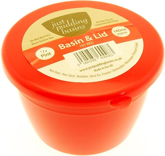 Just Pudding Basins Plastic Pudding Basin with Lid 1/4 pint RED Amazon.ca Home & Kitchen