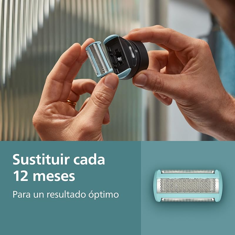 Bodygroom Substituição da cabeça de alumínio – com sistema de barbear Triple Protection, próximo e suave para a pele, 100% impermeável, modelo BG2010/43 — foto 3 de 6