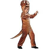 Toddler Triceratops Dinosaur Costume for Kids - Jumpsuit with Soft Hood & Stuffed Tail