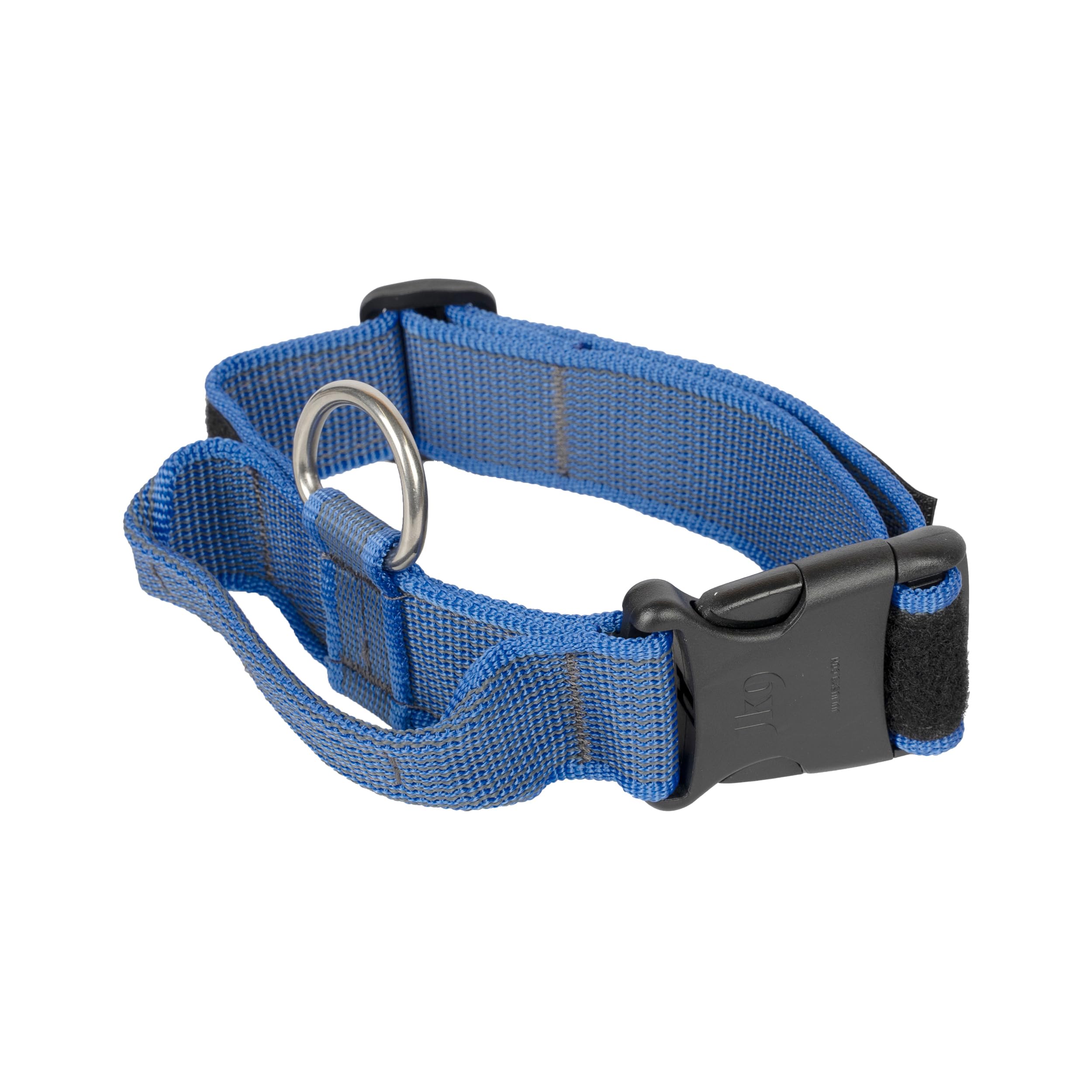 Julius-K9 Color and Gray Collar with Handle and Interchangeable Patch, 40 mm (38-53 cm), Blue-Gray — image 1