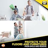 SOL 4 Pack Dust Sheets 3.6m x 2.7m Large Clear Plastic Sheets view 5