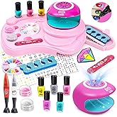 Nail Polish Kit for Girl , Kids Nail Art Salon Set with Nail Dryer , Nail Art Kit for Girls Ages 6-12,Makeup Manicures Decoration Studio Gifts for Christmas Birthday Spa Party Favors