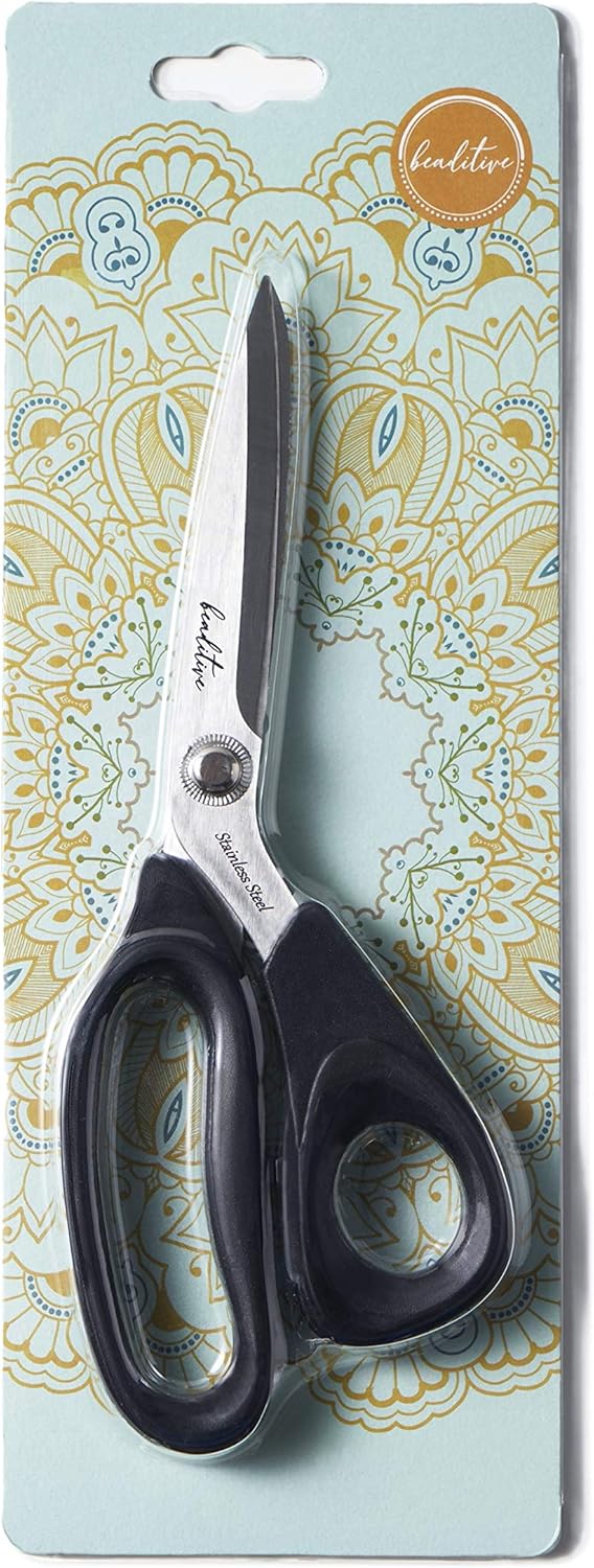 Beaditive Sewing Scissors - 8.5-Inch Stainless Steel Fabric Scissors - Professional Scissors for Easy Cloth Cutting & Quilting - Comfortable Craft Tailor & Dressmaker Shears: Home Improvement