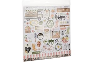 ECHO PARK PAPER COMPANY Carta Bella Paper CBSM80016 Company Spring Market Collection Kit Blue, Pink, Green, Brown, 12-x-12-Inch