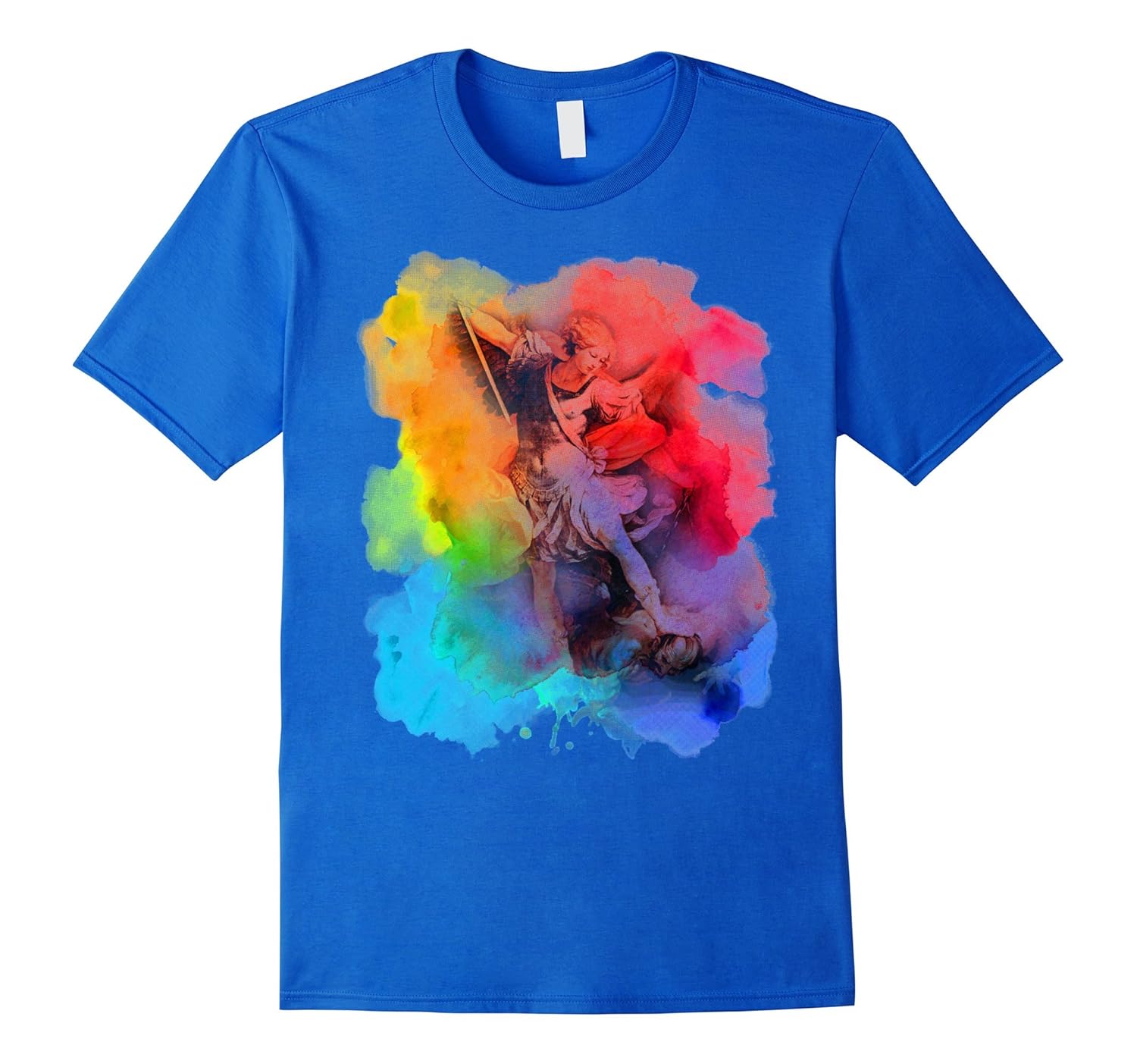 St Michael the Archangel Shirt - Catholic T-Shirt Watercolor-anz