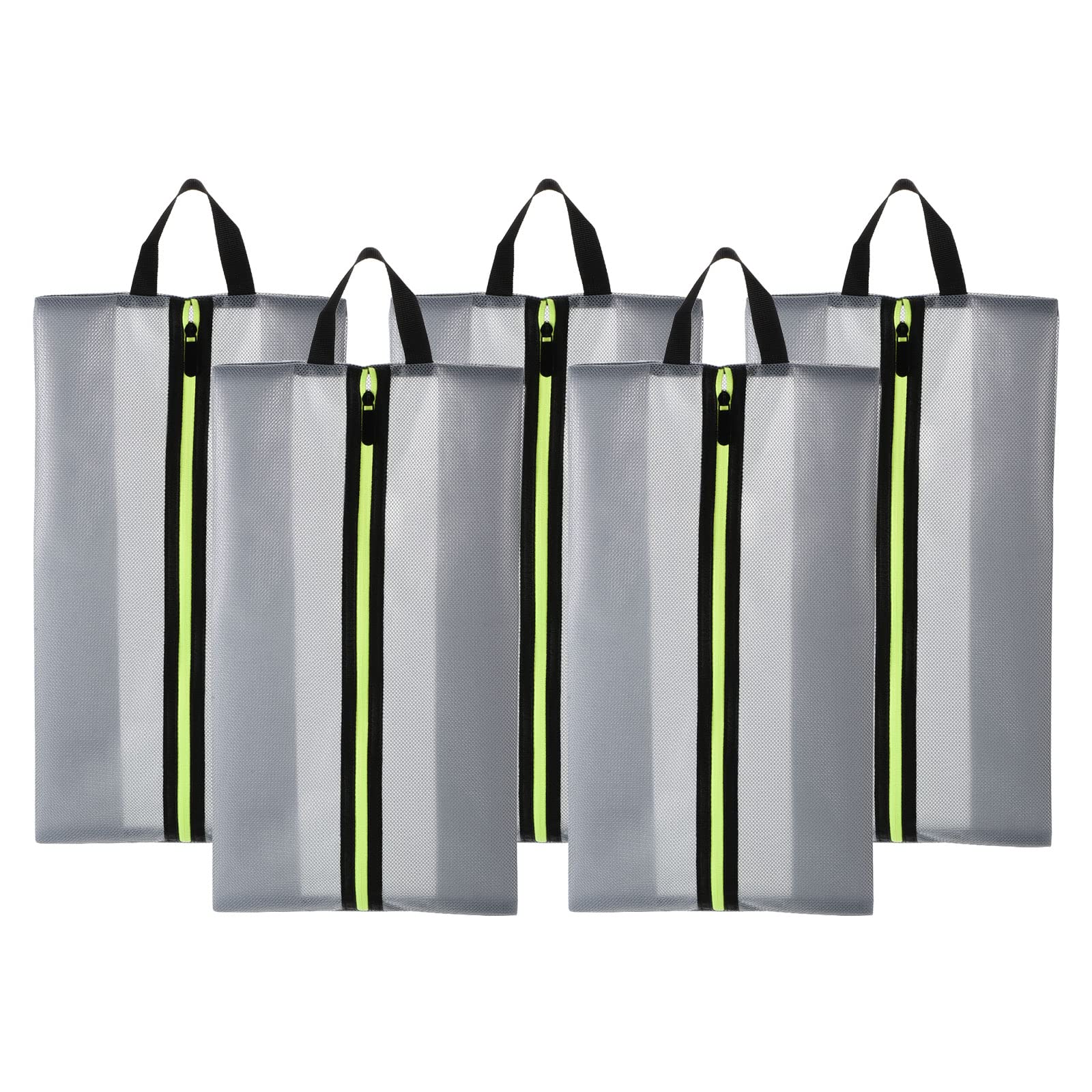 PATIKIL Shoe Bags for Travel, XX-Large Durable Waterproof Shoe Bags for Women Men 5 Pack Portable Storage Organizer with Zipper for Outdoor, Gray (Nylon)