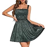 BeryLove Women Sequin Homecoming Dress Cocktail Sleeveless Sparkly Tie Party Mini Formal Dresses