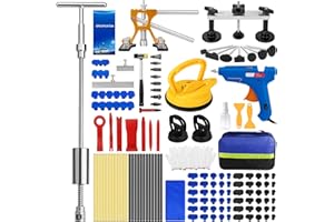 NJ FOREVER Dent Puller Kit, 135Pcs Car Dent Repair Kit with Slide Hammer 2 in 1 T-bar, Golden Lifter & Bridge Puller for Auto Body Dent Removal, Paintless Dent Removal Kit for Repairs 98% of Car Dents