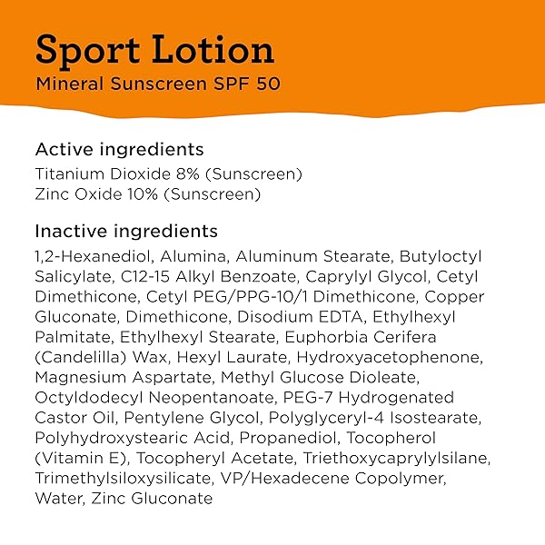 BLUE LIZARD SPORT MINERAL-BASED SUNSCREEN LOTION – SPF 50+ – 3 OZ