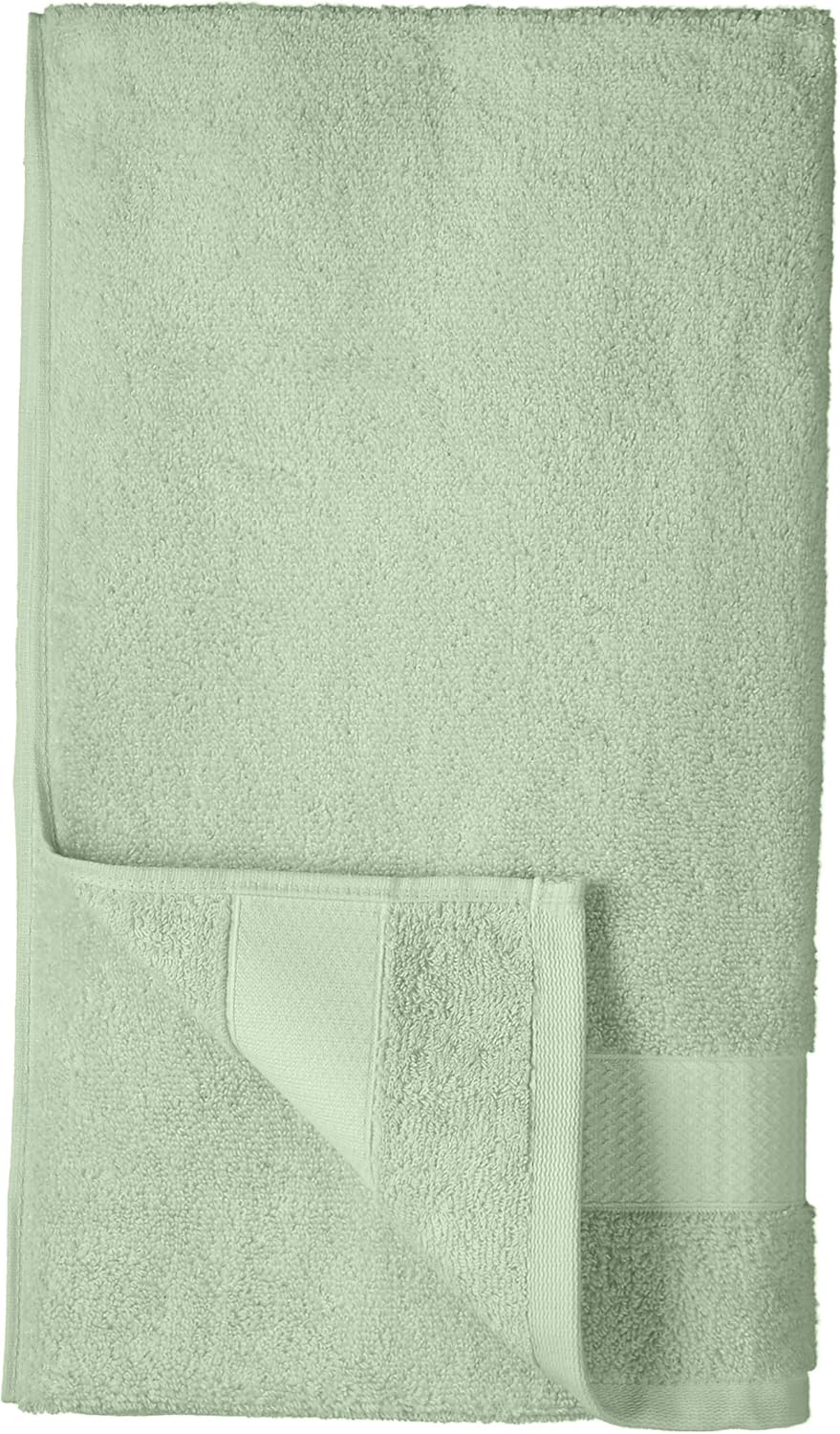 Basics Everyday Bath Towels, 6 Piece Set, Powder Grey, 100% Soft Cotton, Durable: Home & Kitchen