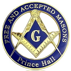 ASmileIndeep Masonic Prince Hall Car Emblem Round