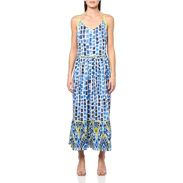 NIC+Zoe MEGA Blooms Bianca Dress, Green Multi, PP at Amazon