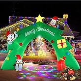 InfleasJoiy 16FT Christmas Tree Arch Inflatable Christmas Decoration with LED Lights and Kaleidoscope Lights for Holiday Celebration Decorations on Yard, Lawn and Patio