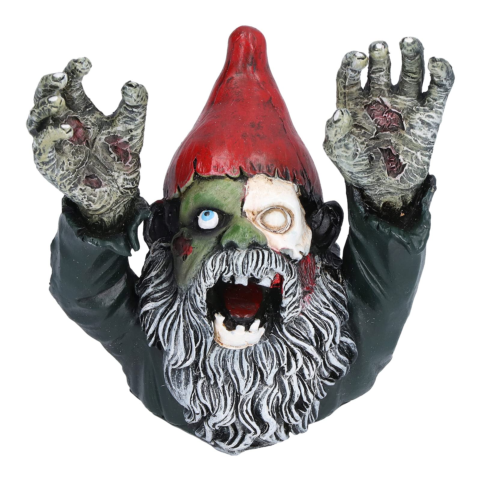 BigKing Zombie Dwarf Statue - Gothic Garden Sculpture, Graveyard Decoration for Halloween