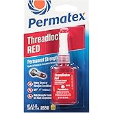 Permatex 26210 Permanent Strength Threadlocker Red, 10 ml
