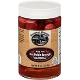Backroad Country Red Hot Pickled Polish Sausage 8 Ounces