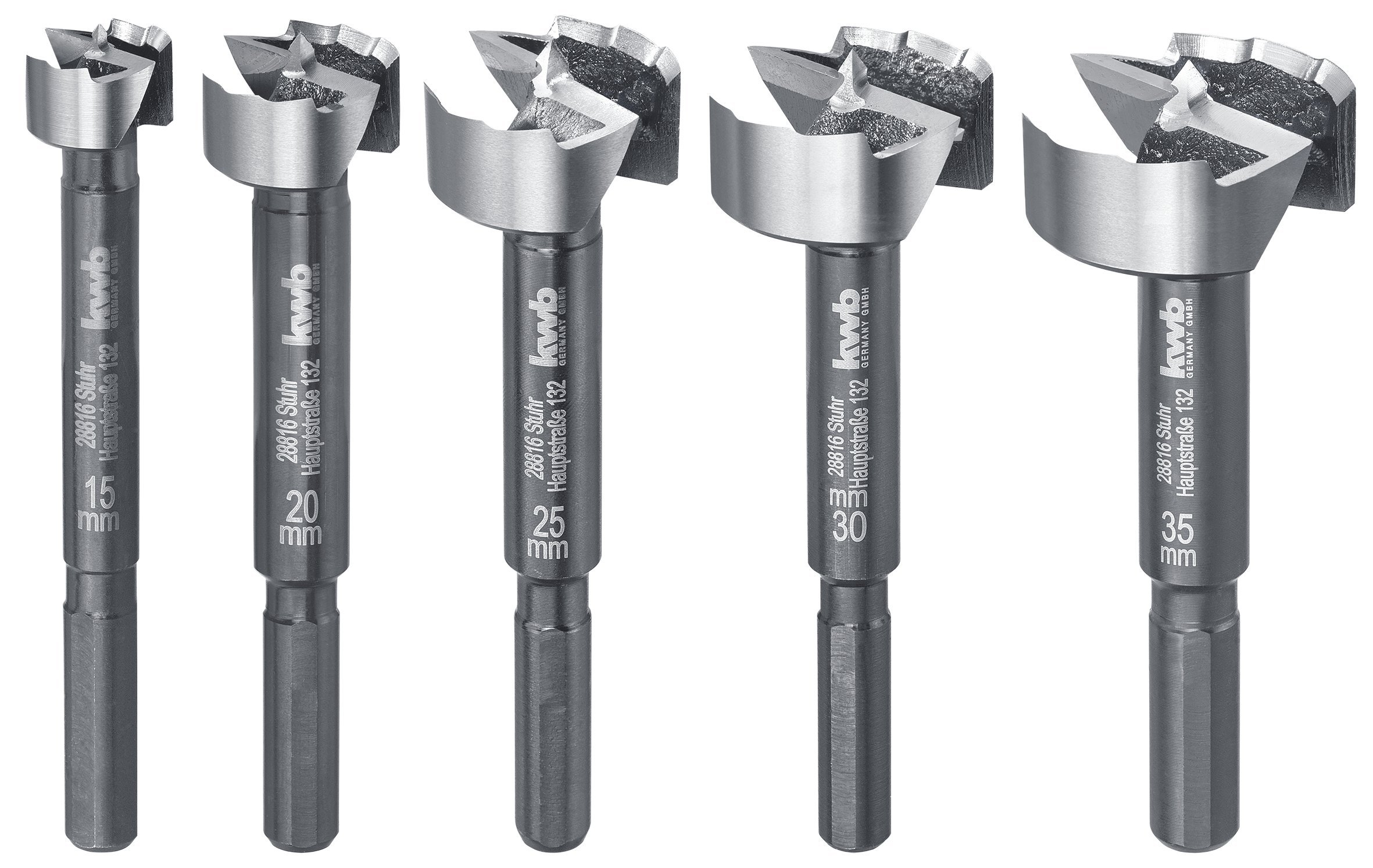 kwb 706300 AKKU-TOP Forstner Drill Set Speed - Drill Set for Woodworking, DIN 7483 G (Suitable for All lathes and Impact Drills)