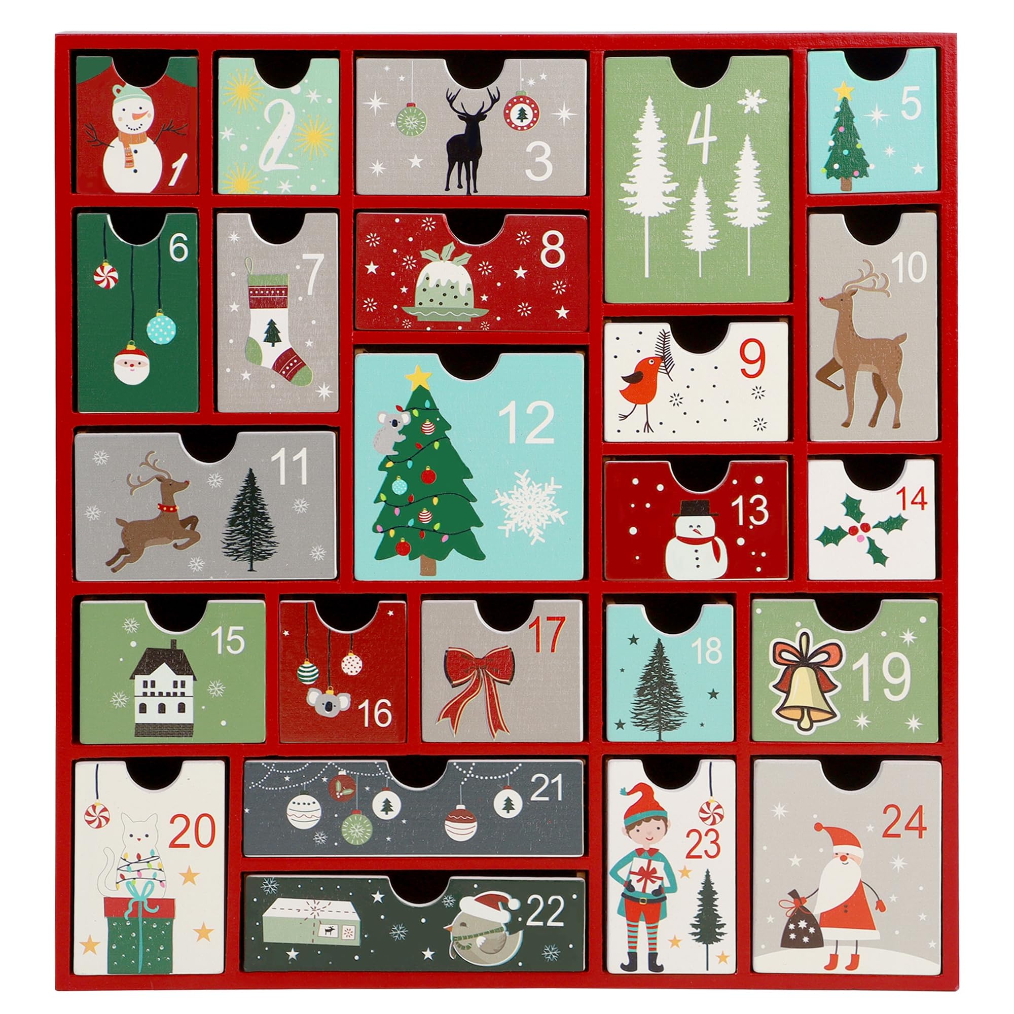 SAND MINE Wooden Christmas Advent Calendar With 24 Drawers Countdown sand-mine-wooden-christmas-advent-calendar-with-24-drawers-countdown