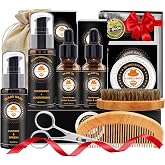 XIKEZAN Beard Kit Gifts for Men Beard Grooming/Care-Soften,Soothe Mustache | Mens Gift Set Birthday Valentines Fathers Easter Basket Gifts for Men Him Dad Husband Boyfriend Christmas Stocking Stuffers
