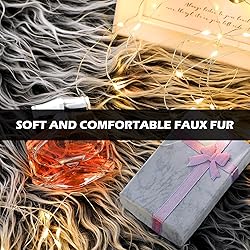 Tatuo Faux Fur Fabric Christmas Fluffy Fuzzy Craft