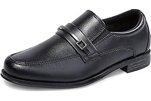 HOMEHOT Boys Dress Shoes Oxford Slip on Loafers(Toddler/littile Kids/Big Kids)