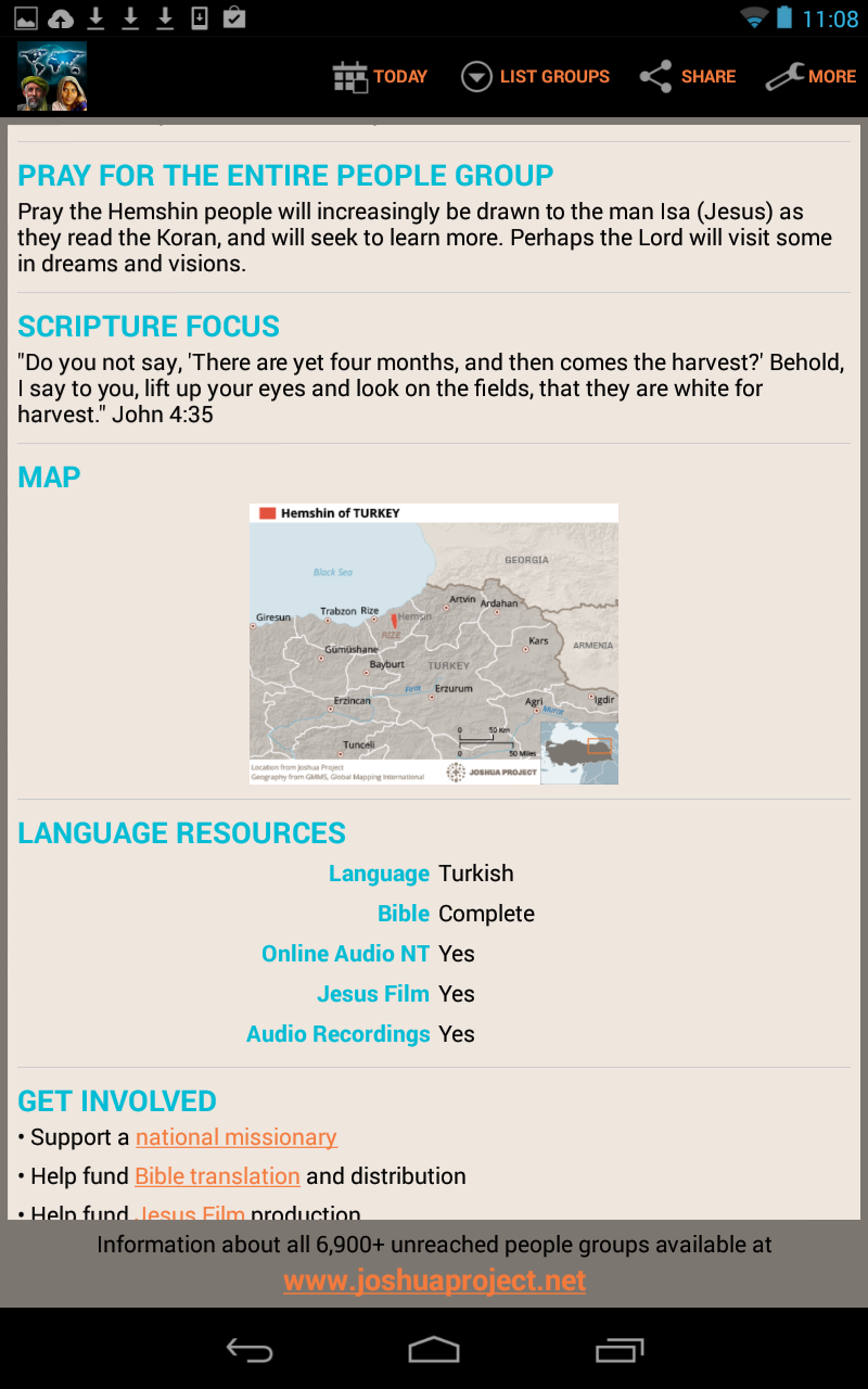 Unreached People of the Day Apps & Games
