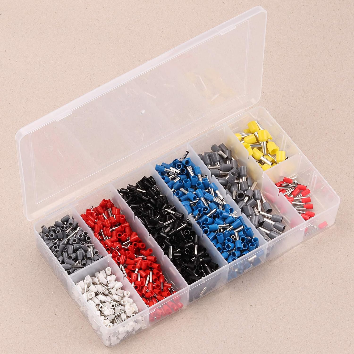 Kit 1200 Pezzi Terminali A Puntalino Kinstecks - 8 Misure Per Cavi 22-10AWG, Con Scatola Portatile - Foto 2